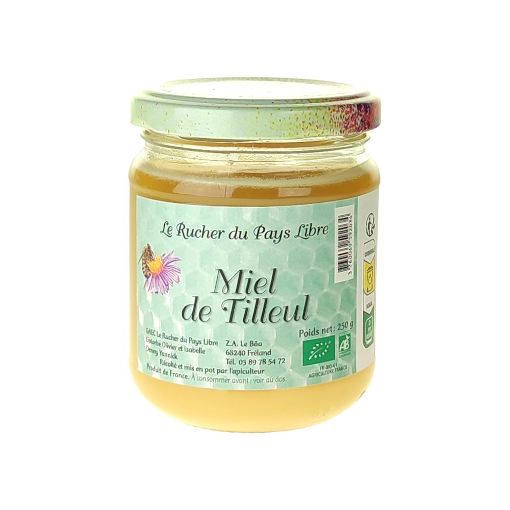 Miel de Tilleul BIO 250g Le Rucher du Pays Libre